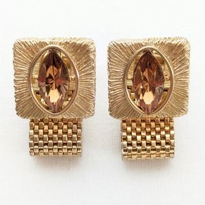 Vintage Mesh Cufflinks Mid Century Men's Formal Wear Accessories